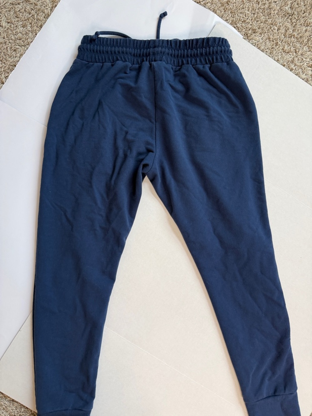 Free People Womens Joggers Sweat Pant High Waisted Navy Blue size Medium - Picture 6 of 14